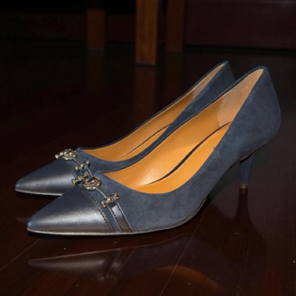 COACH Lauri Pointed-Toe Suede Pumps 9.5 - Picture 2 of 5